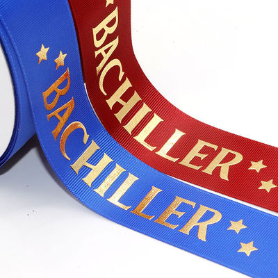 Καλή τιμή. Προσαρμοσμένη κορδέλα Grosgrain με το λογότυπο χρυσού φύλλου Ιδανικό για κουτιά δώρων & εμπορικές επωνυμίες ενδυμάτων σε απευθείας σύνδεση